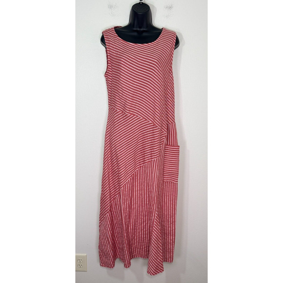 Meo Meli Linen Maxi Dress Boho Pocket Baggy Flowy Lagenlook Italy, OS - Picture 2 of 7